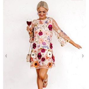 Pretty In Provence Embroidered Mini Dress